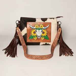 Bolso cruzado occidental de cuero de piel de moda estilo Rodeo con diseño de herramientas manuales y borla fabricante indio - Product Image 2