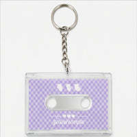 Cassette Tape Keychain Custom Logo Metal PVC <b>Retro</b> Music <b>Gift</b> - Product Image 2