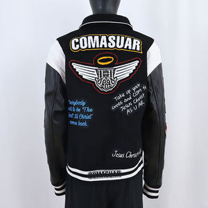 Veste universitaire en chenille brodée tendance personnalisée, streetwear, vente chaude, style cool, patchs en laine, vestes d'hiver pour hommes - Product Image 2