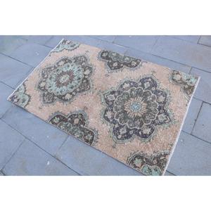 Vintage Turkish Rug 2.9x4.8 ft (89x146 cm), <b>Brown</b> Southwestern <b>Wool</b> Rug - Product Image 2