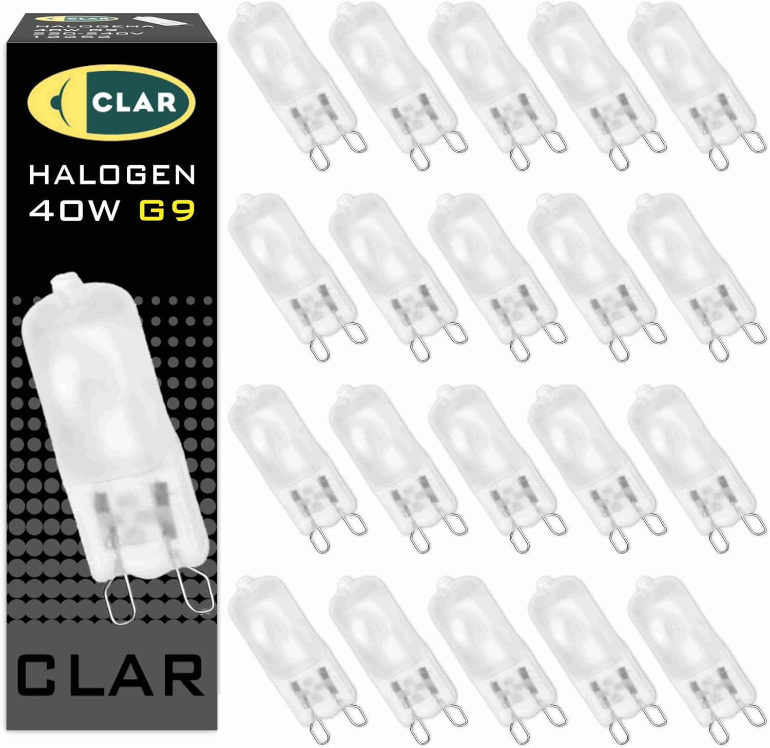 Галогенная лампа CLAR - G9 40W 60W 100W 220-240V, яркий свет для прожекторов, ламп и внутренней арматуры