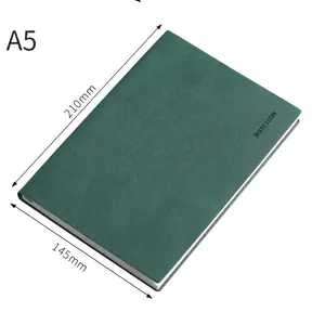 Reliable Supplier B5 A5 Green Customized Planner Printed Soft PU Leather Cover Notebook