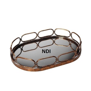 Bandeja de servidor de comida de forma personalizada con decoración hecha a mano de calidad Superior para el hogar, Hotel, restaurante, Catering, uso en bodas y fiestas - Product Image 5