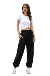 2024 nouveauté personnalisé décontracté ample Sport dames léopard Joggers pantalon femmes pantalon 100% coton respirant - Product Image 2