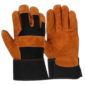 Guantes de Trabajo Resistentes y Cómodos de Cuero Vacuno, Resistentes a la Abrasión, Protección de Seguridad Industrial para las Manos - Product Image 3