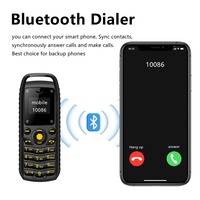 Teléfono Móvil Mini B25 2G GSM Doble SIM en Espera, con Lista Negra, Alarma, Tamaño de Bolsillo, Teléfono con Botones Pequeños