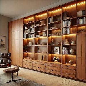 Armoire à livres européenne autoportante en acier inoxydable SS304 Modularisation froide au toucher Meubles <span class=keywords><strong>de</strong></span> bureau Étuis à livres Armoires - Product Image 1