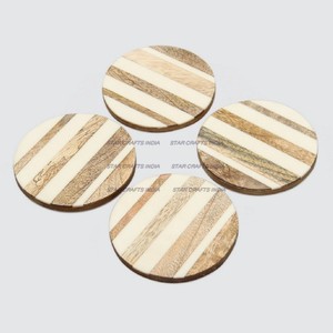 Décoration de bar de luxe et de haute qualité personnaliser carré rond résine de bois époxy meilleur sous-verre avec ensemble de support - Product Image 6