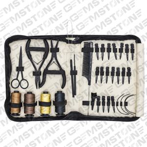 Pince pour Extensions de cheveux, Kit d'outils avec fil, Section de séparation, Clips, aiguilles, crochet de traction, boucle, Kit d'outils - Product Image 1