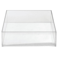 Design le plus attrayant Plateau rond en acrylique sans poignées Plateau de service pour hôtels restaurants Décoratif Top Vente