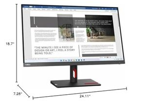 Lenovo ThinkVision S27i-30 27 Inch FHD IPS 100Hz 99% sRGB 6ms TUV Eyecare HDMI VGA Business <b>LCD</b> <b>Monitor</b> - Product Image 3