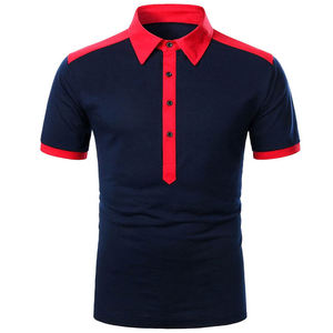 T-shirt polo pour hommes Chemises de golf en polyester avec logo personnalisé pour hommes Polo à manches courtes à séchage rapide T-shirt athlétique à col décontracté - Product Image 1