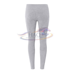 Leggings de equitación para mujer con agarre de silicona en toda la asiento, cintura alta y elásticos, ideales para entrenamiento y competición. - Product Image 1