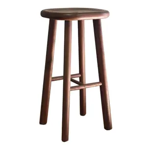 Vietnam factory high quality furniture wooden bar stools with back
