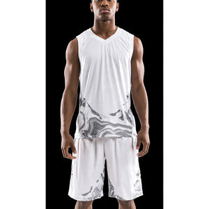 Uniforme de Baloncesto y Fútbol Blanco OEM, Jersey de Fútbol 100% Poliéster, Pantalones Cortos de Baloncesto, Uniforme Deportivo de Baloncesto - Product Image 1