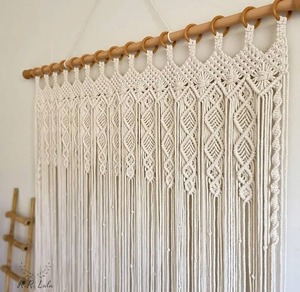 Handmade Macrame <b>Curtain</b> Hanging Holder Boho Cotton Woven Decorative <b>Tieback</b> <b>for</b> Window Door Drapes Home Decor - Product Image 5