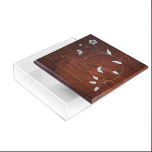 Caja acrílica de alta calidad con tapa de madera incrustada para fregona, para Ramadán, hecha a mano, hecho en Vietnam - Product Image 6