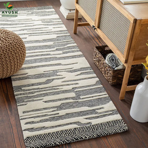 Tapis en laine tissés à la main modernes, tapis en laine doux pour salon, chambre et bureau - Product Image 5
