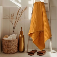 Vente en gros de serviettes de bain de luxe en coton turc gaufré essuie-mains de cuisine personnalisés avec broderie de logo personnalisé serviette de plage