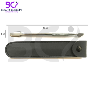 Doble extremo 1 Uds acero inoxidable con Funda de cuero buena venta haga sus propios empujadores de uñas de cutícula recién llegados - Product Image 5