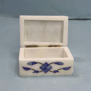 Handmade Blue Marble Jewelry Box Wholesale | Decorative Organizer for Rings, <b>Earrings</b> & Accessories | Bulk Supply from India - Product Image 6