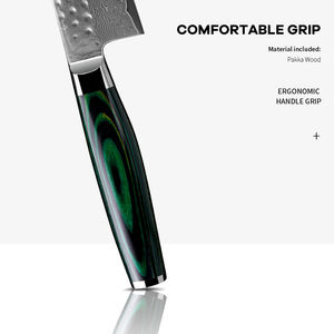 Couteau de cuisine Kiritsuke professionnel japonais de 7 pouces en acier Damas à 67 couches, couteau de découpe quotidien pour la cuisine - Product Image 3