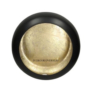 Apliques decorativos de pared para sala de estar y vestíbulo de hogar y hotel de calidad Superior, Metal, Color negro, recubierto de polvo y chapado en oro - Product Image 1