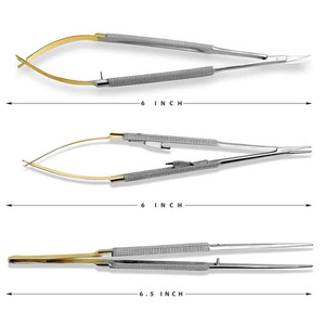 Ensemble de chirurgie de la main de 3 pièces, ciseaux de microchirurgie Castroviejo, porte-aiguilles, pinces, instruments de microchirurgie par ECHELON SURGICALS - Product Image 1