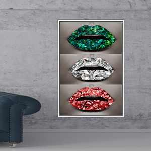 Póster elegante de Lip Canvas: impresión brillante, arte decorativo de lujo, enmarcado en blanco - Product Image 1