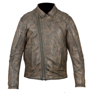 Racer <b>Motorcycle</b> Riding Leather <b>Jacket</b> Made of <b>Buffalo</b> Leather Anti Fall CE Approved Protective Padded Leather <b>Jacket</b> for Ride - Product Image 4