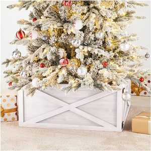metal <b>tree</b> collar for <b>Christmas</b> <b>tree</b> farmhouse galvanized steel base cover elegant stylish festive holiday decor - Product Image 5