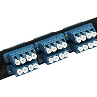 Panneau de brassage fibre duplex LC Offre Spéciale 12 ports OM3 OM4 multimode SM monomode 6 adaptateurs compatible LGX Box