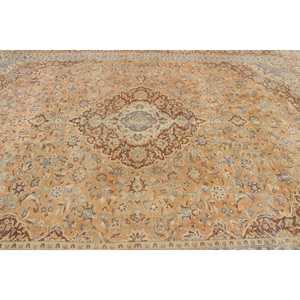 Alfombra Turca Vintage Extra Grande de 9.5x12.7 pies, Alfombra Marrón con Diseño de Puntos - Product Image 5