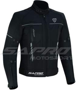 Veste de moto en textile Cordura imperméable de haute qualité pour hommes, meilleures combinaisons de moto de course de couleur noire - Product Image 2