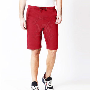 Shorts décontractés pour hommes sur mesure, couleur unie, 100 % coton, séchage rapide, service OEM, logo personnalisé, taille mi-haute, fermeture à cordon - Product Image 2