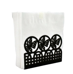 Porte-serviettes en papier de soie en métal autoportant comptoir de Table multifonction porte-boîte à mouchoirs en cuir PU avec papeterie - Product Image 1