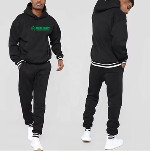 Custom 380 500gsm Regular Heavyweight Eco-Friendly Breathable Cotton Fleece Sweatsuit <b>Hoodie</b> Tracksuit Unisex Winter Sportswear - Product Image 2