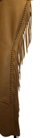 Chaps d'équitation western en cuir de qualité supérieure, confortables et personnalisables, avec un matériau durable et résistant pour l'équitation.