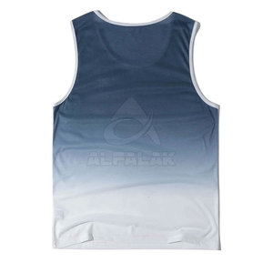 Camiseta sin mangas deportiva de alta calidad para hombre, algodón de secado rápido, poliéster, tejido de punto rápido, transpirable, diseño de talla grande - Product Image 2