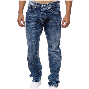 Primavera Verano Negro Azul Cargo Jeans hombres Streetwear Denim Jogger pantalones hombres Baggy Harem Jean pantalones de talla grande - Product Image 1