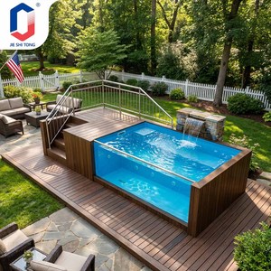 Piscina Prefabricada Personalizada en Contenedor, Piscina de Acrílico y Vidrio con Sistema de Filtración de Agua para Proyectos de Hoteles y Resorts - Product Image 1