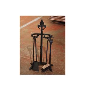 Support de cheminée noir ensemble d'outils de cheminée intérieure outils de foyers pour porte-bûches extérieur accessoires de poêle à bois cheminée - Product Image 3