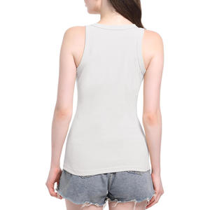 Camiseta sin Mangas Casual para Mujer, Diseño Liso de Color Sólido, Tela Suave al Tacto, Atuendo Moderno de Verano, Ropa para Exportación al por Mayor - Product Image 3