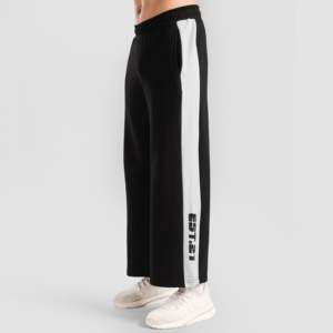 Pantalones Chinos Formales Edgeline, 100% Algodón, Cintura Elástica, Franja Lateral, Decoración con Cremallera, Color Negro, Corte Recto, Ligeros, Tallas XL a 6XL - Product Image 1