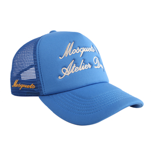 Casquette de camionneur en maille à bord pré-incurvé 5 panneaux personnalisée OEM Casquette de baseball classique réglable en mousse avec logo brodé en 3D - Product Image 5