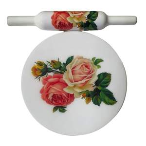 ชุดอุปกรณ์ทำขนมแบบดั้งเดิม ดีไซน์เฉพาะตัว ทำจากหินอ่อน ไม้ และโลหะ เป็นมิตรกับสิ่งแวดล้อม สำหรับใช้ในครัวเรือน ประกอบด้วยไม้คลึงแป้งและแผ่นรองทำขนม - Product Image 6