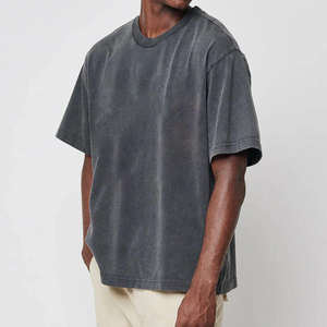 Logo personnalisé T-shirt imprimé surdimensionné et lourd pour hommes, 100% coton, délavé à l'acide et cousu vintage pour hommes - Product Image 6