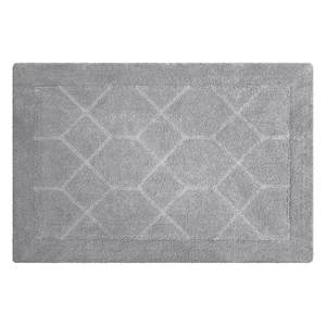 Tapis de bain gris HEXAGON (90x60cm) modèle 18390 pour tapis de bain élégant en quartz blanc - Product Image 1