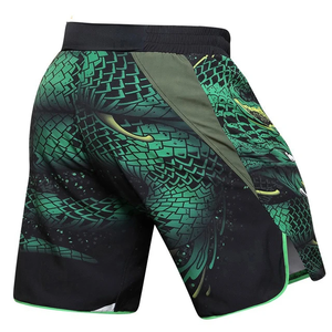 Shorts de boxe Muay Thai MMA pour hommes, personnalisés, de haute qualité, en polyester, à séchage rapide, respirants, avec taille élastique, vente en gros OEM - Product Image 4