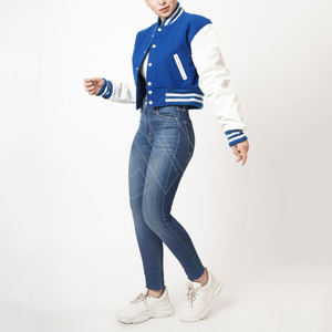 women crop varsity <b>jacket</b> Blank Custom Embroidery Varsity Letterman <b>Jackets</b> <b>Vintage</b> Blank Varsity <b>Jacket</b> Women - Product Image 3